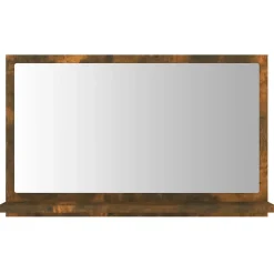 Miroir Simple|Helloshop26 Miroir de bain 60 x 10,5 bois marron