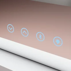 Miroir Grossissant Lumineux|Sirhona Miroir de Maquillage Éclairage LED 80x60x10 cm + Bluetooth + Loupe 10X + Port USB + Température à Tricolore