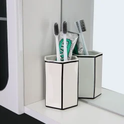 Armoire De Toilette|Kiamami Valentina Miroir De Rangement Inglesina Avec Étagère De Rangement Et Armoires Latérales