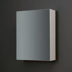Kiamami Valentina Miroir De Rangement Mural À Une Porte Avec Tablette Interne En Verre