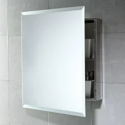 Armoire De Toilette|Kiamami Valentina Miroir De Rangement Polyvalent Pour La Salle De Bain En Acier Inoxydable