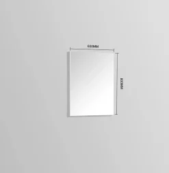 Top Bath Miroir de salle de bain 60 cm, Rectangulaire, Simple sur panneau 15 mm, Argent