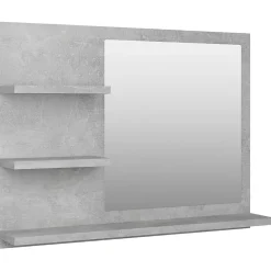 Miroir Simple|Helloshop26 Miroir de salle de bain 60 gris