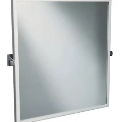 Miroir Simple|Sanindusa Miroir de salle de bain basculant PMR normes handicapé 60x65 blanc