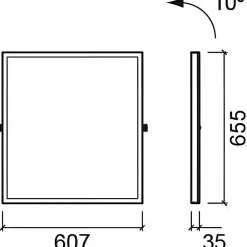 Miroir Simple|Sanindusa Miroir de salle de bain basculant PMR normes handicapé 60x65 blanc