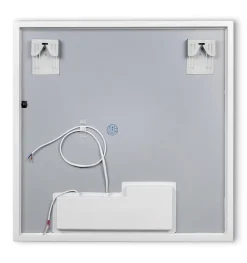 Miroir Lumineux|Focco Miroir de salle de bain carré avec lumière LED - lumière blanche froide (5700K) - 60 x 60cm - Modèle Oslo