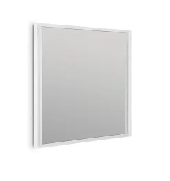 Miroir Lumineux|Focco Miroir de salle de bain carré avec lumière LED - lumière blanche froide (5700K) - 60 x 60cm - Modèle Oslo