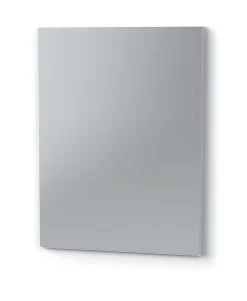 Miroir Simple|Pegane Miroir de salle de bain coloris blanc - Longueur 59,50 x Profondeur 2 x hauteur 44 cm