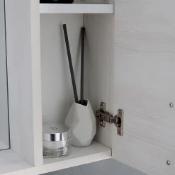 Armoire De Toilette|Kiamami Valentina Miroir De Salle De Bain En Chêne Blanc Avec Lumière Led