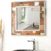 Wanda Collection Miroir de salle de bain Factory teck métal 70x70