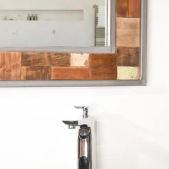 Wanda Collection Miroir de salle de bain Factory teck métal 70x70