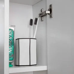 Kiamami Valentina Miroir De Salle De Bain Inglesina Blanc Avec Tablette Inférieure, Unité Murale Droite Et Spot Led