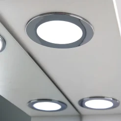 Kiamami Valentina Miroir De Salle De Bain Inglesina Blanc Avec Tablette Inférieure, Unité Murale Droite Et Spot Led