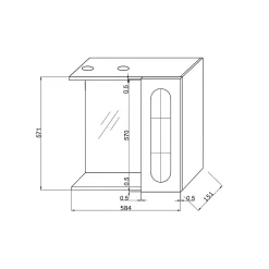 Kiamami Valentina Miroir De Salle De Bain Inglesina Blanc Avec Tablette Inférieure, Unité Murale Droite Et Spot Led