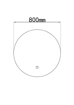 Luxury Bain Miroir de salle de bain LED 80cm rond à luminosité variable - LB-316080-80-80 LuxuryBain