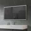 Luxury Bain Miroir de salle de bain LED 120x60cm anti buée, luminosité variable avec cadre en aluminium noir LuxuryBain