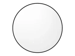 Vente-unique Miroir de salle de bain lumineux rond anti buée avec contour noir - D60 cm - PEONIA