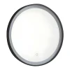 Vente-unique Miroir de salle de bain lumineux rond noir à Leds - D. 60 cm - NUMEA