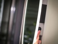 Miroir Lumineux|Sensio Miroir de salle de bain lumineux LED sur batterie rechargeable Verve rond ⌀.60 cm
