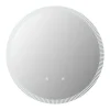 Vente-unique Miroir de salle de bain lumineux soleil avec anti buée et bouton tactile - D60 cm - VERECIO