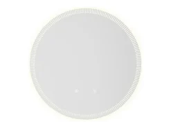 Vente-unique Miroir de salle de bain lumineux soleil avec anti buée et bouton tactile - D60 cm - VERECIO