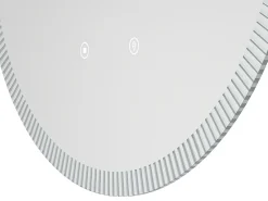 Vente-unique Miroir de salle de bain lumineux soleil avec anti buée et bouton tactile - D60 cm - VERECIO