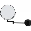 Miroir Grossissant|Sanindusa Miroir de salle de bain mural grossissant articulé Luxe latéral face couleur noir