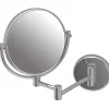 Sanindusa Miroir de salle de bain mural grossissant articulé Luxe latéral face chrome