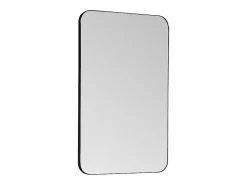 Miroir Simple|Vente-unique Miroir de salle de bain rectangle contour noir - 50x80 cm - DEMETRIA