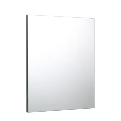 Miroir Grossissant|Kiamami Valentina Miroir De Salle De Bain Simple Avec Cadre En Abs Gris 70X60