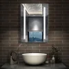 AICA Sanitaire Miroir de salle de bain 60x45cm avec gradation infinie, anti-buée et mémoire, miroir mural,
