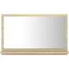 Miroir Simple|Helloshop26 Miroir de salle de bain 60x10,5x37 beige