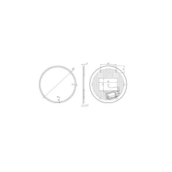 MPGlass Miroir de salle de bains lumineux LED rond Ø60 cm, argenté, Bishop