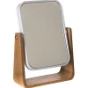Miroir Simple|5Five Miroir de salle de bains grossissant pivotant à poser blanc et bambou,