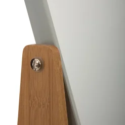 Miroir Simple|5Five Miroir de salle de bains grossissant pivotant à poser blanc et bambou,