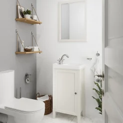 Miroir Simple|GoodHome Miroir de salle de bains blanc mat l.70 x L.50 x ép.1,6 cm, Perma