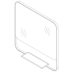 GoodHome Miroir de salle de bains mural blanc avec tablette l.60,5 x H.60.5 x P.12 cm, Maza