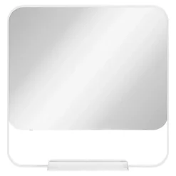 GoodHome Miroir de salle de bains mural blanc avec tablette l.60,5 x H.60.5 x P.12 cm, Maza
