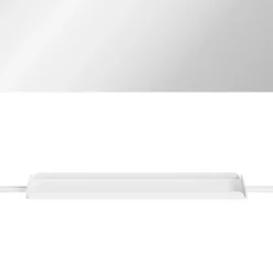 GoodHome Miroir de salle de bains mural blanc avec tablette l.60,5 x H.60.5 x P.12 cm, Maza