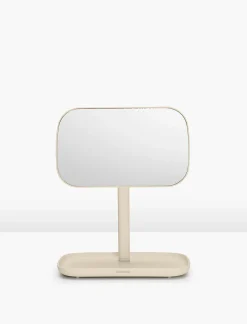 Brabantia Miroir de salle de bains avec plateau, beige, ReNew