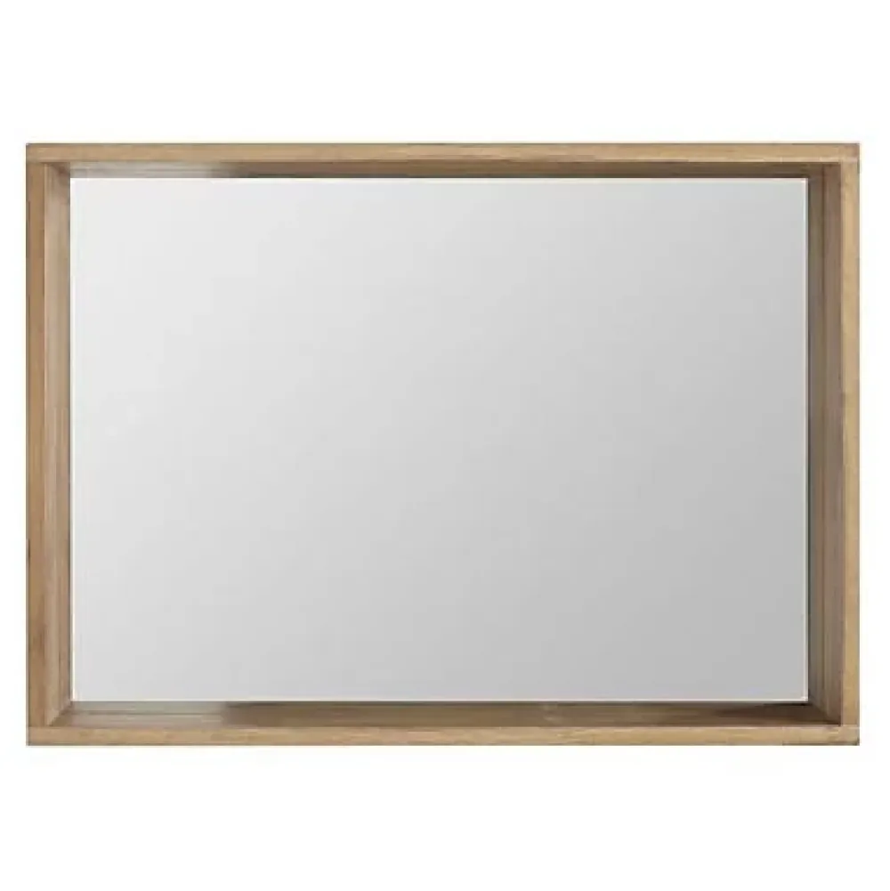Miroir Simple|Cooke & Lewis Miroir de salle de bains effet chêne massif l.90 x P.13 x H.65 cm, Harmon