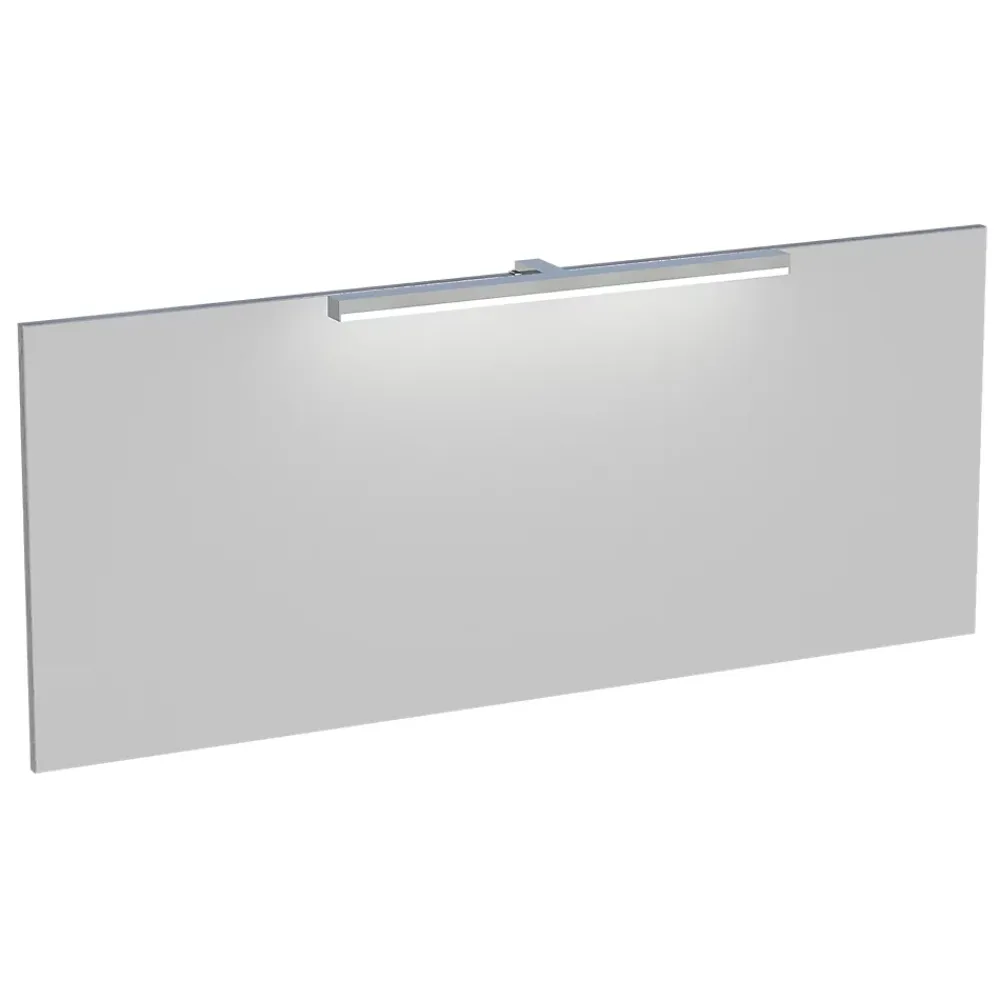 Miroir Lumineux| Miroir de salle de bains lumineux LED effet chêne clair l.120 cm, Calao