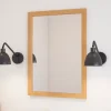GoodHome Miroir de salle de bains placage chêne l.50 x L.70 x ép.1,6 cm, Perma