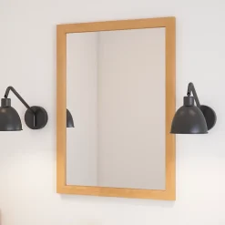 GoodHome Miroir de salle de bains placage chêne l.50 x L.70 x ép.1,6 cm, Perma