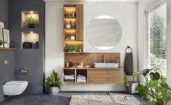 Miroir Lumineux|MPGlass Miroir de salle de bains lumineux LED connecté rond BroadWay diamètre 100 cm, bluetooth,