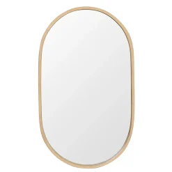 Homesight Miroir de salle de bains ovale l.40 x H.70 cm, placage chêne, Thiam