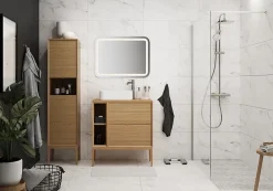 Cooke & Lewis Miroir de salle de bains lumineux LED 80 x 60 cm, Charlestown