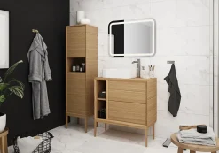 Cooke & Lewis Miroir de salle de bains lumineux LED 80 x 60 cm, Charlestown