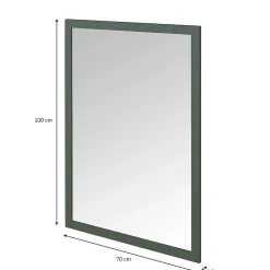 Miroir Simple|GoodHome Miroir de salle de bains vert mat l.70 x L.100 x ép.1,6 cm, Perma
