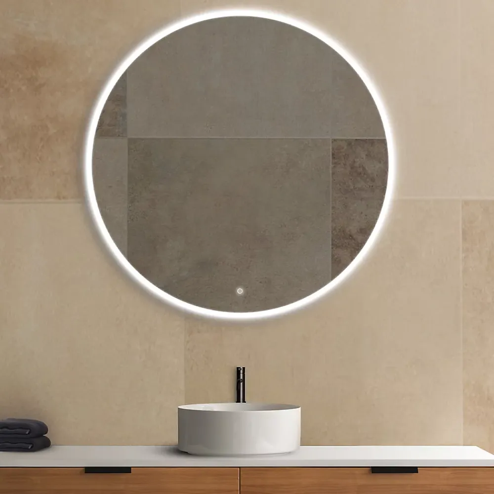 MPGlass Miroir de salle de bains lumineux LED rond Ø 120 cm Bishop 2